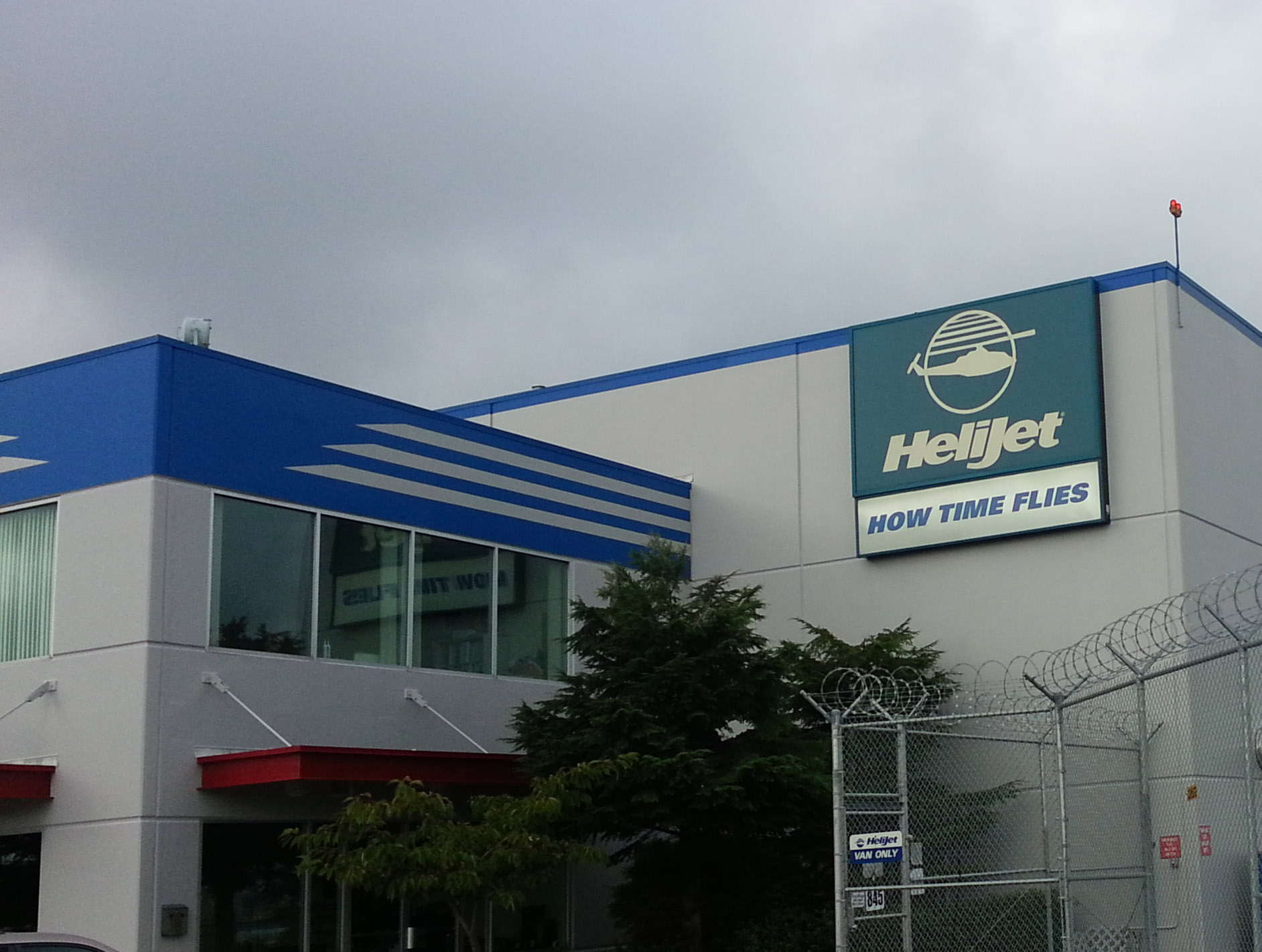 Helijet aviation services building exterior painting